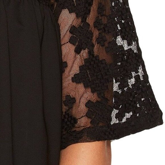 Cruel Girl Black Lace and Chifon top - Picture 2 of 2